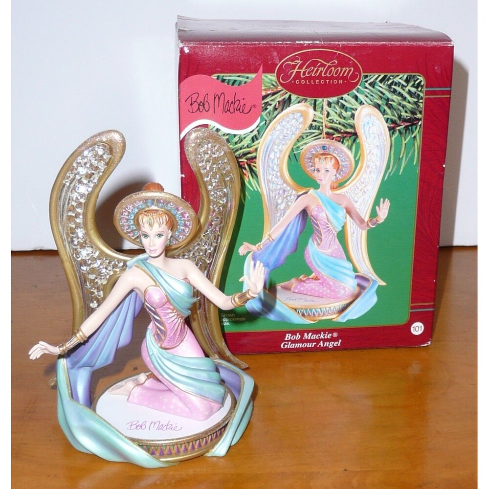 VTG Bob Mackie Carlton Cards Glamor Angel Beautiful Christmas Tree Ornament NIB